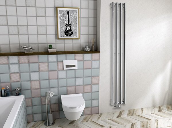 Sapho Sapho, PILON topné těleso 196x1800mm, se 3 háčky, černá mat, IZ128T