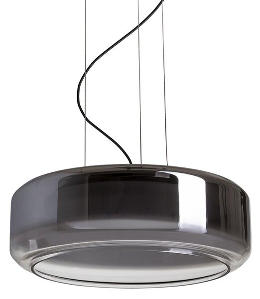 NAOMI LED závěsné svítidlo, skleněná kouřové sklo/mléčné sklo/černá - RED - DESIGN RENDL