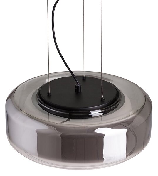 NAOMI LED závěsné svítidlo, skleněná kouřové sklo/mléčné sklo/černá - RED - DESIGN RENDL