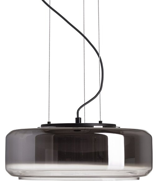 NAOMI LED závěsné svítidlo, skleněná kouřové sklo/mléčné sklo/černá - RED - DESIGN RENDL