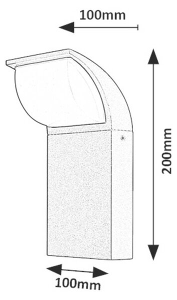 Rabalux venkovní svítidlo Hongkong LED 9W IP65 7166