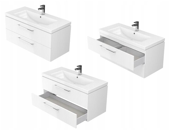 Cersanit - SET skříňka + umyvadlo, bílý lesk, LARA COMO 80, S801-149-DSM