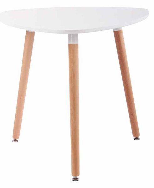 Kuchyňský stůl dřevěný Abenra 80 natura - v75 x Ø80 cm - Bílá