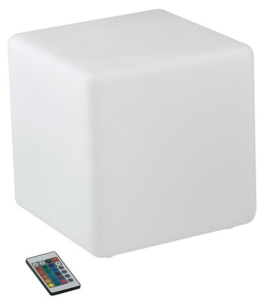 FAN I-GECO-CUBO-E-L30 Venkovní svítidlo Geco, bílé, 1 x E27, IP65, 30 x 30 x 30 cm, kabel 250 cm - FANEUROPE