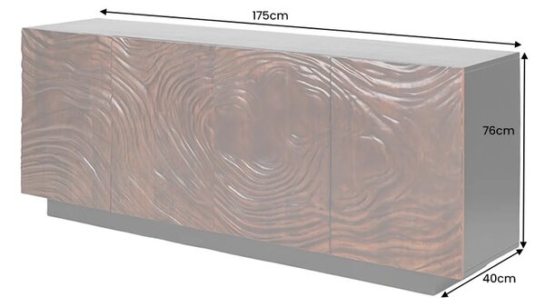 Massive home | Luxusní 3D komoda Fluid z akáciového masivu 175cm