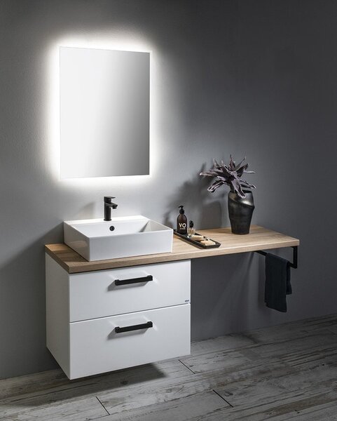 Aqualine Aqualine, VEGA deska pod umyvadlo 62,5x45cm, dub platin, VG765