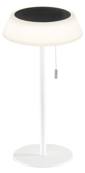 FAN LED-JIN-L-BCO Solární stolní lampa Jin (bílá), dobíjecí LED 1,2 W, stmívatelná 3000K, IP54, Ø 17 x 32 cm - FANEUROPE