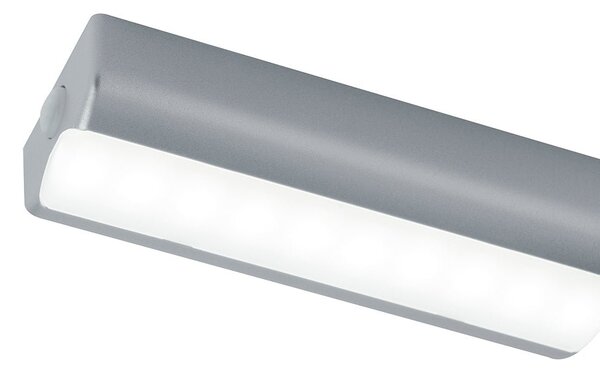 FAN LED-CLOSET-10 LED svítidlo pod skříňku CLOSET šedá, polykarbonát, 1 W, 140 lm, 4000 K, senzor, 3,5 x 10,24 x 2,2 cm - FANEUROPE