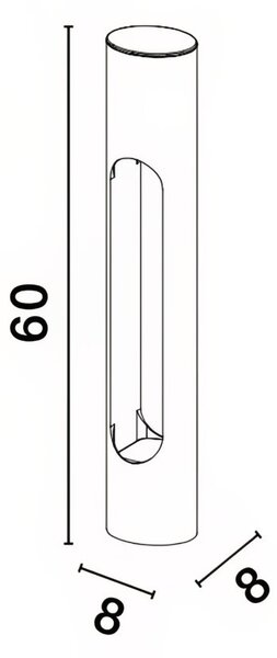 Černé kovové venkovní sloupkové LED světlo Nova Luce Ellery 60 cm