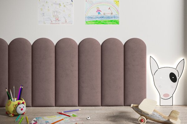 Čalouněný panel 60 x 20 cm - Světlá hnědá 2306
