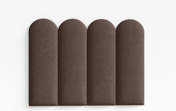 ETapik - Čalouněný panel 60 x 20 cm - Tmavá hnědá 2308