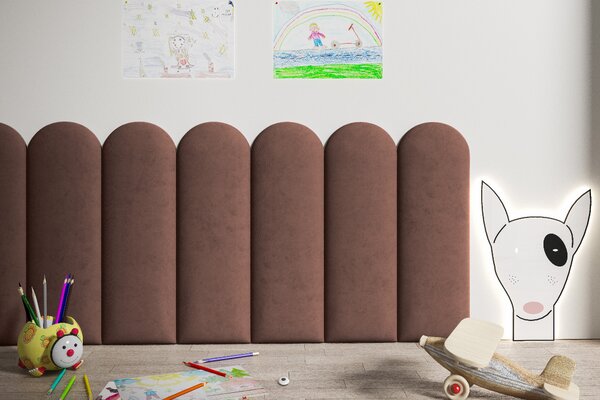 ETapik - Čalouněný panel 60 x 20 cm - Hnědá 2307