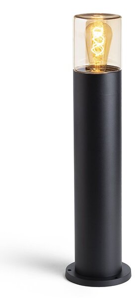 RED R14497 QUINN venkovní světlo, stojanová IP54 černá jantarové sklo E27 - RED - DESIGN RENDL