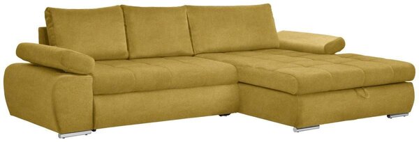 ROHOVÁ SEDAČKA, textil, žlutá Carryhome - Sedací soupravy