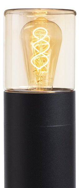 RED R14497 QUINN venkovní světlo, stojanová IP54 černá jantarové sklo E27 - RED - DESIGN RENDL