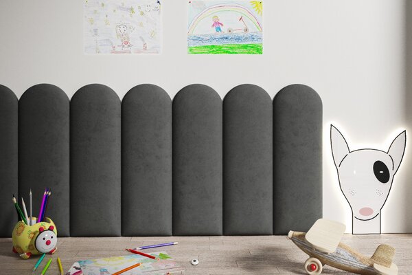 ETapik - Čalouněný panel 60 x 20 cm - Tmavá šedá 2315
