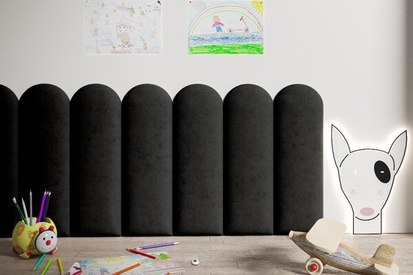 ETapik - Čalouněný panel 60 x 20 cm - Černá 2316