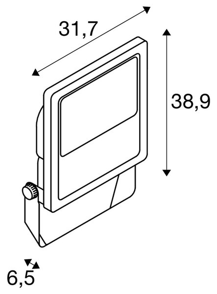 LA 1008907 FLOODLIGHT C 50/75/100W 830 IP66 - BIG WHITE (SLV)