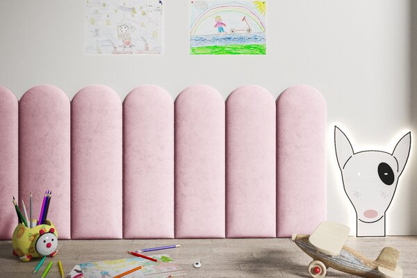 Čalouněný panel 60 x 20 cm - Světlá růžová 2319