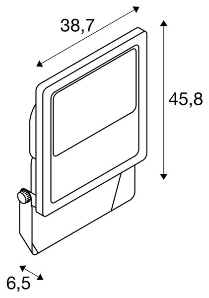 LA 1008909 FLOODLIGHT C 100/150/200W 830 IP66 - BIG WHITE (SLV)