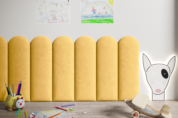ETapik - Čalouněný panel 60 x 20 cm - Žlutá 2318