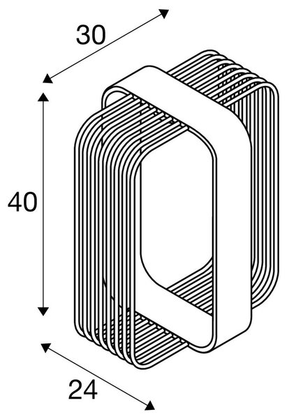 LA 1008477 GRID CUBE stojací lampa, 2700 K, IP65, černá - BIG WHITE (SLV)