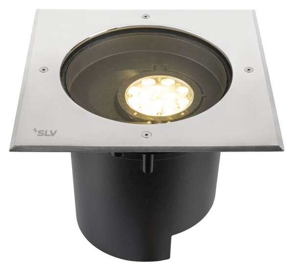 LA 1009171 DASAR® XL svítidlo do země, asymetrické, 3000K, 70°/40°, IP65/IP67, čtvercové, nerezová ocel / černá - BIG WHITE (SLV)