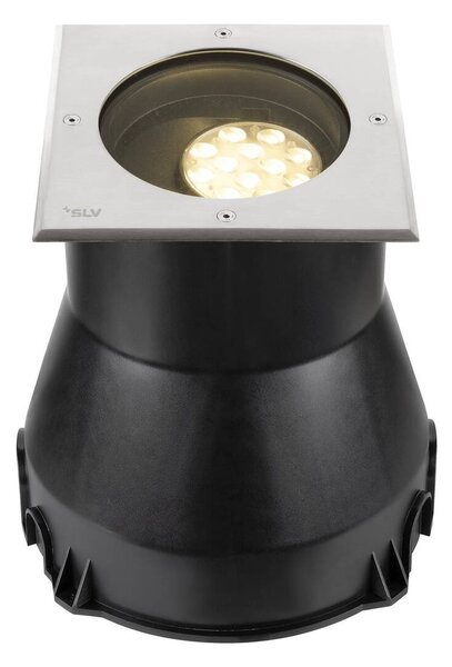 LA 1009169 DASAR® L svítidlo do země, asymetrické, 3000K, 70°/40°, IP65/IP67, hranaté, nerezová ocel / černá - BIG WHITE (SLV)