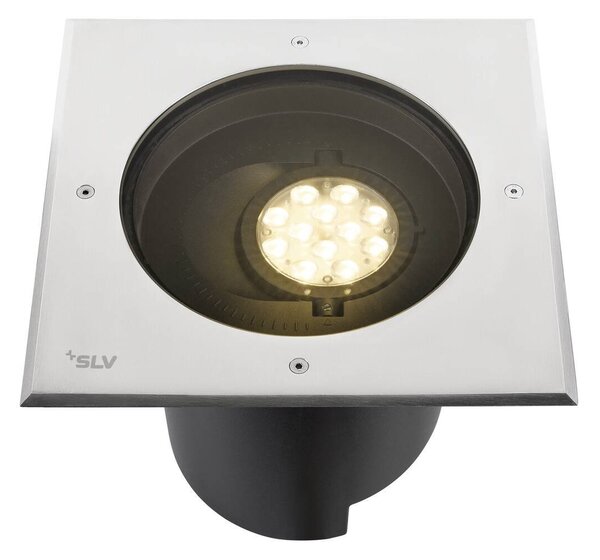 LA 1009171 DASAR® XL svítidlo do země, asymetrické, 3000K, 70°/40°, IP65/IP67, čtvercové, nerezová ocel / černá - BIG WHITE (SLV)