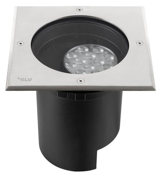 LA 1009169 DASAR® L svítidlo do země, asymetrické, 3000K, 70°/40°, IP65/IP67, hranaté, nerezová ocel / černá - BIG WHITE (SLV)