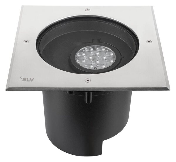 LA 1009171 DASAR® XL svítidlo do země, asymetrické, 3000K, 70°/40°, IP65/IP67, čtvercové, nerezová ocel / černá - BIG WHITE (SLV)