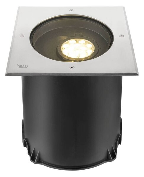LA 1009171 DASAR® XL svítidlo do země, asymetrické, 3000K, 70°/40°, IP65/IP67, čtvercové, nerezová ocel / černá - BIG WHITE (SLV)