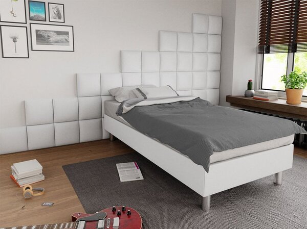 Čalouněný nástěnný panel 30x30 PAG - bílá eko kůže