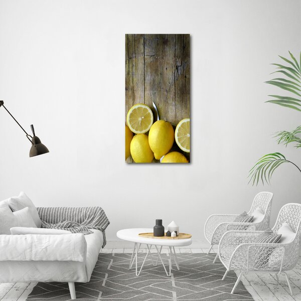 Vertikální Moderní obraz canvas na rámu Citrony ocv-88521131
