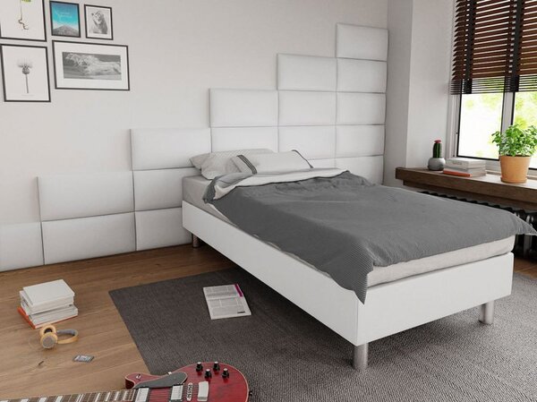 Čalouněný nástěnný panel 60x30 PAG - bílá eko kůže