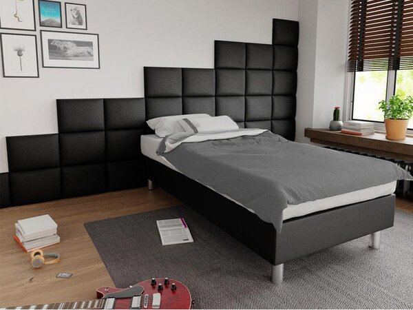 Čalouněný nástěnný panel 40x30 PAG - černá eko kůže