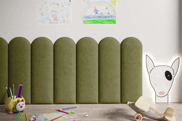 ETapik - Čalouněný panel 60 x 20 cm - Khaki zelená 2327