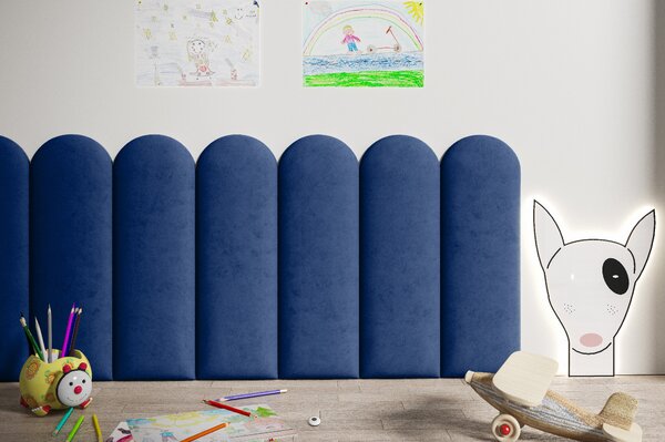 ETapik - Čalouněný panel 60 x 20 cm - Tmavá modrá 2331