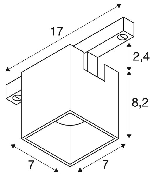 LA 1008990 FIX-IT! 48V, DALI, úhlový, povrchová montáž, spot, 2000-3000K, 7,4 W, 36°, černý / černý - BIG WHITE (SLV)