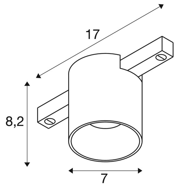 LA 1008956 FIX-IT! 48V, DALI, kulatý, standardní stopa, spot, 2000-3000 K, 7,4 W, 36°, bronzová / černá - BIG WHITE (SLV)