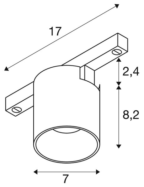 LA 1008964 FIX-IT! 48V, DALI, kulatý, povrchová montáž, spot, 3000K, 6,6 W, 36°, bronzový / černý - BIG WHITE (SLV)