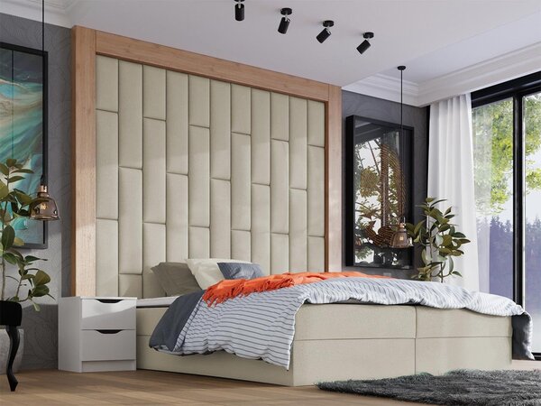 Čalouněný nástěnný panel 80x20 PAG - béžový