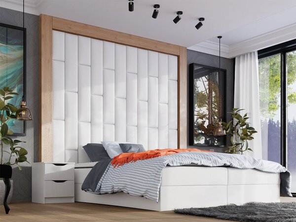 - Čalouněný nástěnný panel 80x20 PAG - bílá ekokůže