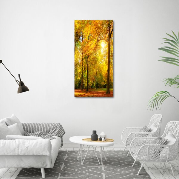 Vertikální Foto obraz canvas Les na podzim ocv-89529230