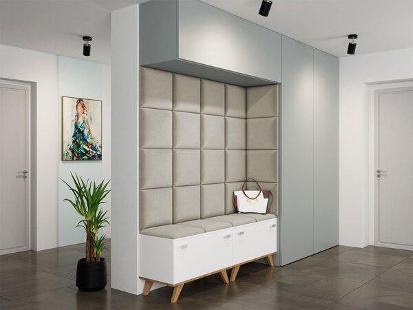 Čalouněný nástěnný panel 30x30 PAG - béžový