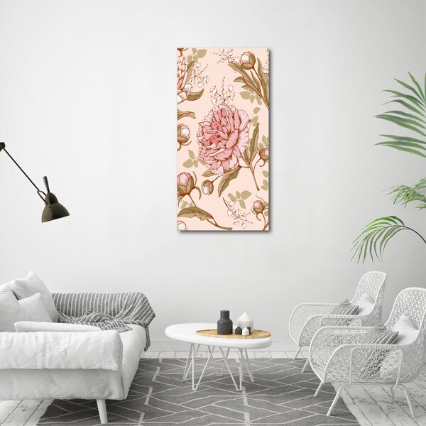 Vertikální Moderní obraz canvas na rámu Pivoňka ocv-89698530