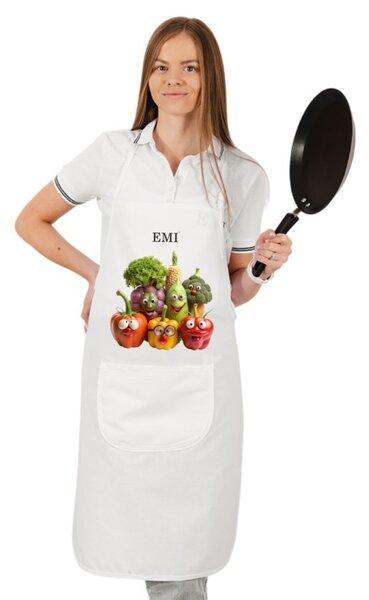 Kuchyňská zástěra Freshy EMI, Bílá
