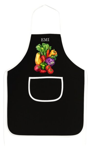Kuchyňská zástěra Farmy EMI, černá
