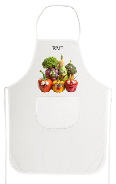 Kuchyňská zástěra Freshy EMI, Bílá
