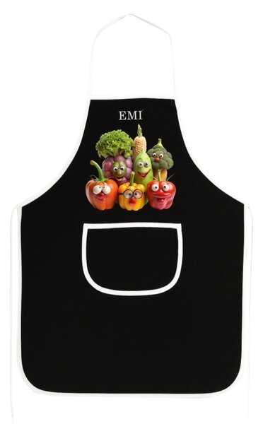 Kuchyňská zástěra Freshy EMI, černá